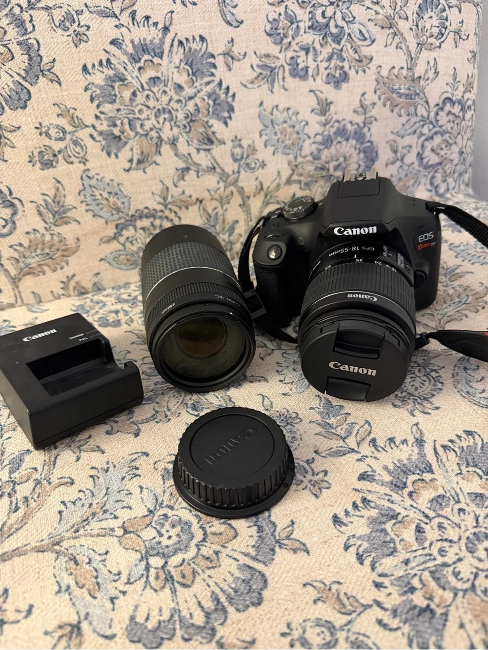 Canon EOS Rebel T7 DSLR Camera in Black with 18-55mm Lens